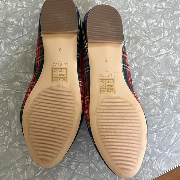 J. Crew Womens Smoking Slipper Black Tartan Plaid Loafers Shoe 9 - Picture 4 of 4